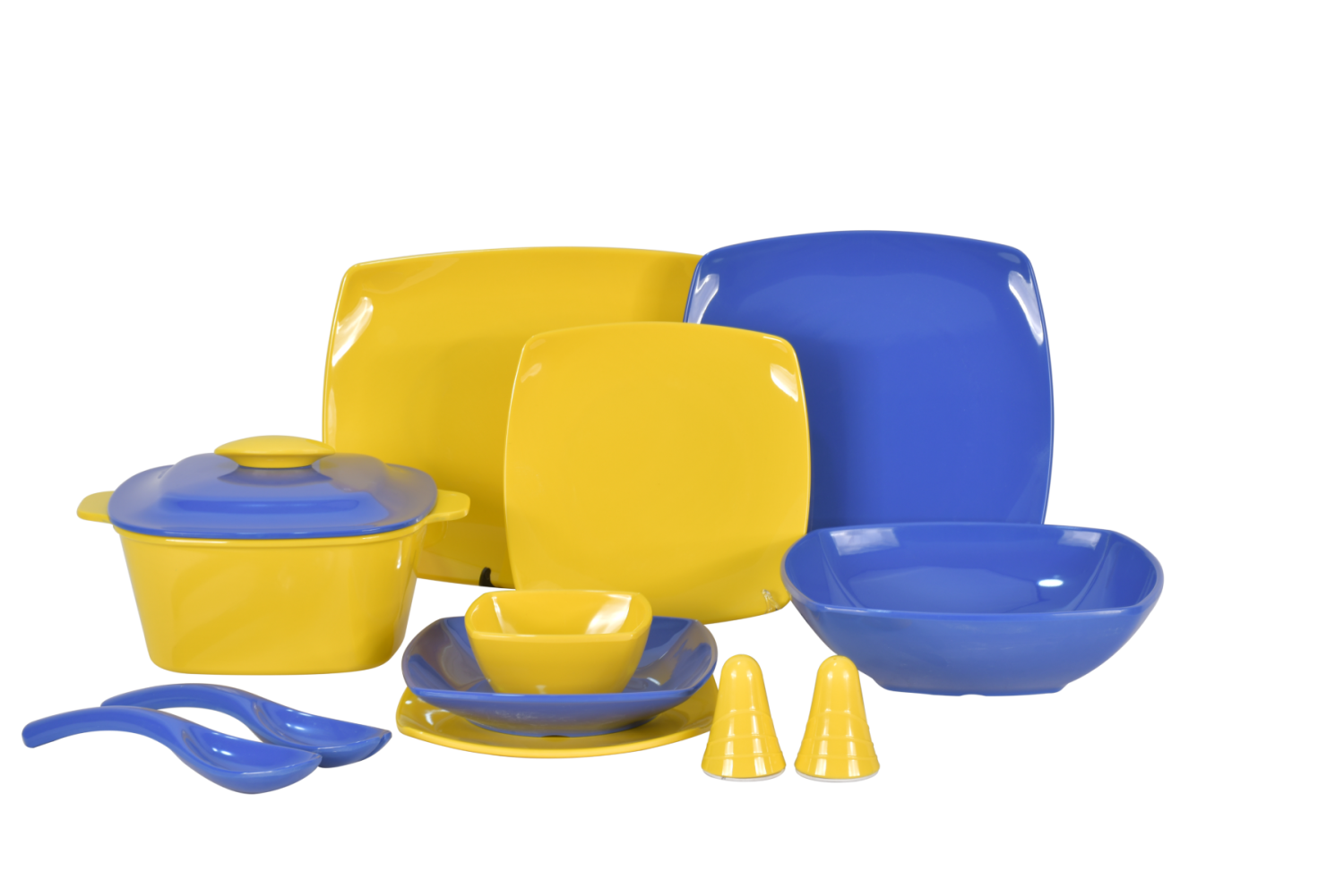 Happy Chef Melamine set 40 pcs Blue* yellow